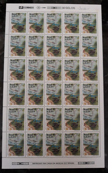 FOLHA DE SELO DO BRASIL - 30 SELOS - RHM 1964 - NOVO