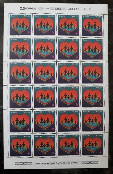 FOLHA DE SELO DO BRASIL - 30 SELOS - RHM 1911 - NOVO