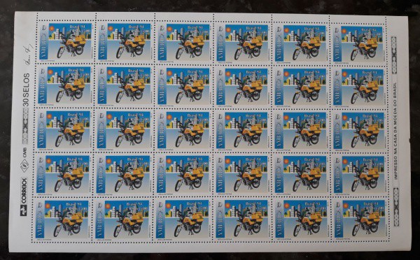 FOLHA DE SELO DO BRASIL - 30 SELOS - RHM 1886 - NOVO