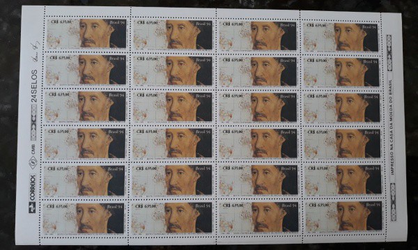 FOLHA DE SELO DO BRASIL - 30 SELOS - RHM 1884 - NOVO