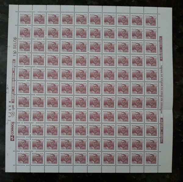 FOLHA DE SELO DO BRASIL - 110 SELOS - RHM 1927 - NOVO - 1994
