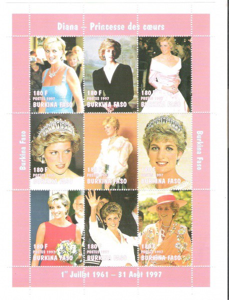 BLOCO ESTRANGEIRO - PRINCESA DIANA - TEMATICO - NOVO
