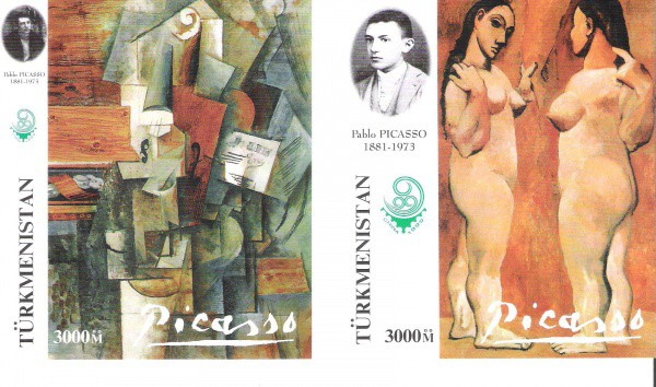 2 BLOCO ESTRANGEIRO - ARTE PICASSO - TEMATICO - NOVO