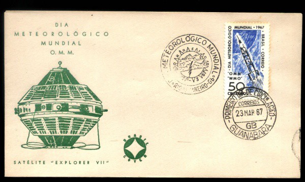 ENVELOPE TEMATICO - PRIMEIRO DIA DE CIRCULAÇÃO ANO 1961 -NOVO - TEMA METEOLOGIA