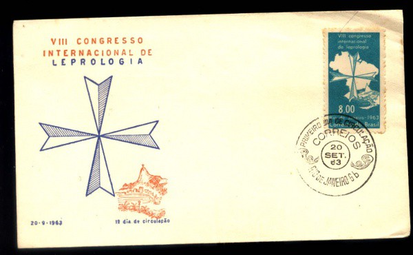 ENVELOPE PRIMEIRO DIA DE CIRCULAÇÃO CENTENARIO DE LEOPOLDINA NÃO CIRCULADO  ANO 1963