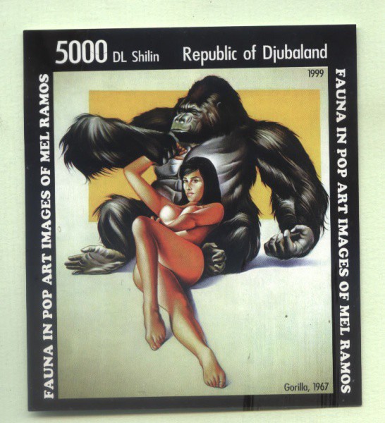 BLOCO NOVO  DO DSUBALAND ANO 1995 TEMA FAUNA E ARTE POP