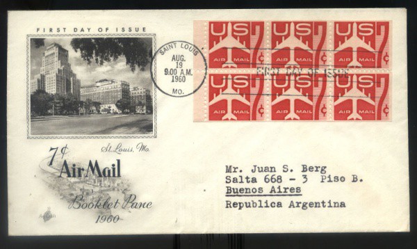 FDC  DOS ESTADOS UNIDOS  CIRCULADO ANO 1960  TEMA AVIAÇÃO - AIRMAIL