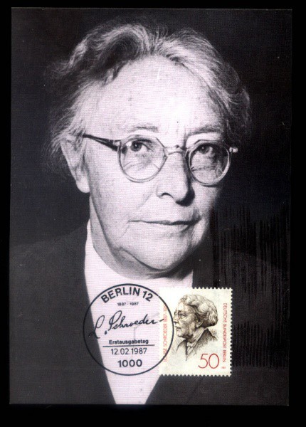 MAXIMO POSTAL  - ALEMANHA - ANO 1987 - LOUISE  SCHRODER -  MINT