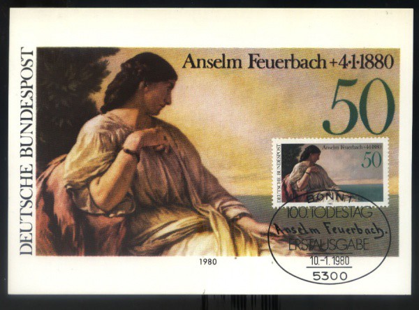 MAXIMO POSTAL  - ALEMANHA - ANO 1980 -TEMA PINTURA  - MINT