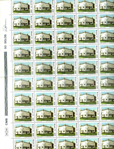 FOLHA DE SELOS DO BRASIL - ANO L977 - 50 SELOS