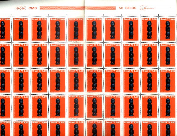 FOLHA DE SELOS DO BRASIL - ANO 1977 - 50 SELOS
