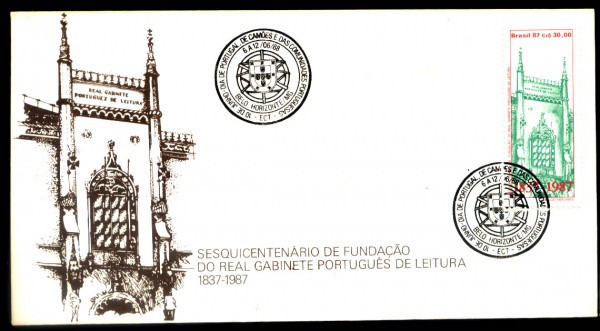 ENVELOPE DO BRASIL - ANO 1988- CARIMBO TEMATICO -  TEMA - DIA DE PORTUGAL