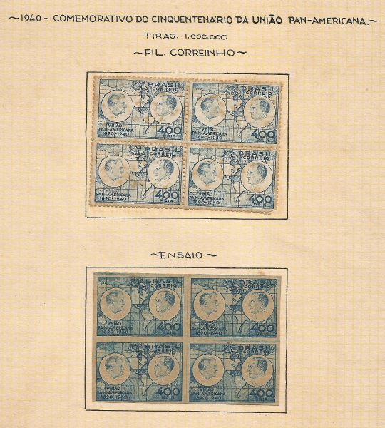 Prova/Ensaio - 1940 - Comemorativo do Cinquentenário da  União Pan-Americana