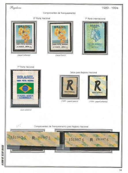Selos do Brasil - Parte de uma Coleção de Selos do Brasil - 8 Selos