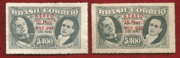 Aéreos - A-446 - Novo - 2ª Coluna RHM 4.000 UF's - Filigrana Comum (esquerda) e Filigrana Rara (dire