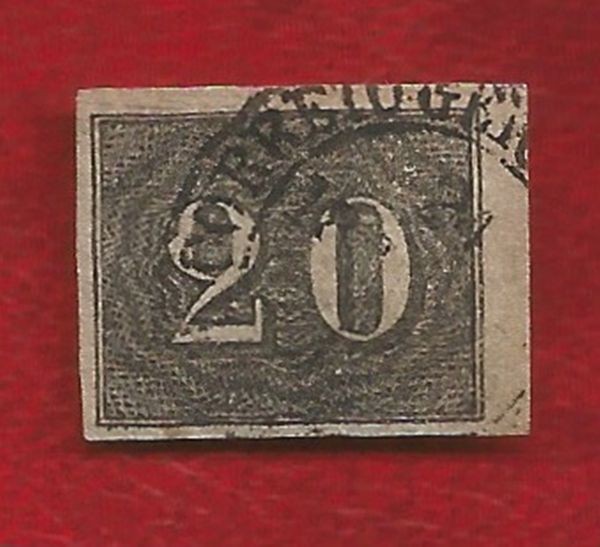 Selo do Brasil - Nº 12 - 20 Réis - Olho de Cabra - Perfeito - RHM 270 UF's