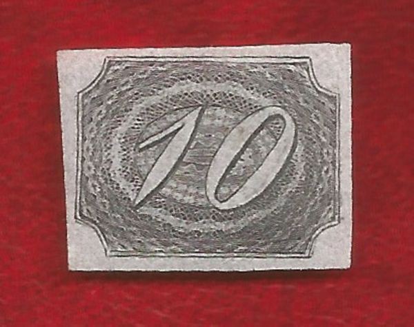 Selo do Brasil - Nº 4 - 10 Réis - Inclinado - Novo - Perfeito - RHM 2013 R$ 1.100