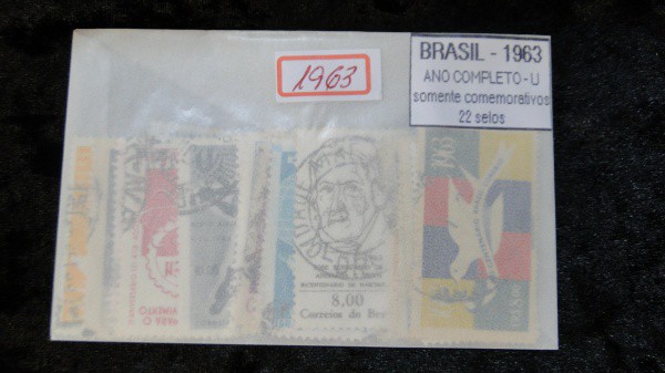 1963 - BRASIL - SELOS COMEMORATIVOS, ANO COMPLETO - 22 SELOS - CARIMBADOS