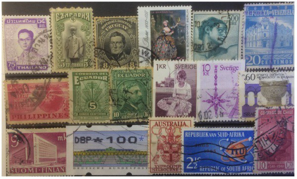 UNIVERSAIS - LOTE COM 17 SELOS CLASSICOS EM EXCELENTE ESTADO DE CONSERVAÇÃO !