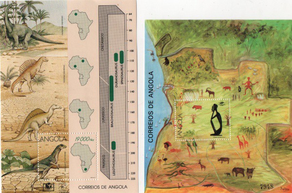 Par de bloco de selo da Angola. MBC