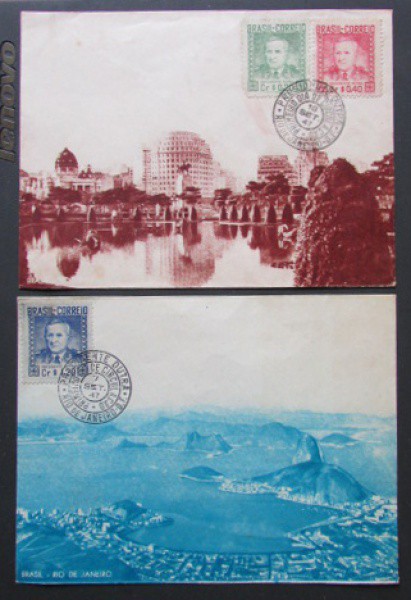FILATELIA ENVELOPE 02 COM VISTAS DO RIO DE JANEIRO COM CARIMBO DE PRIMEIRO DIA DE CIRCULAÇÃO BEM CON