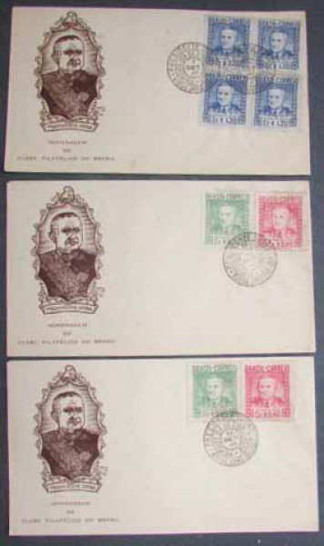FILATELIA ENVELOPE -3- PRIMEIRO DIA DE CIRCULAÇÃO SELOS EM HOMENAGEM AO PRESIDENTE DUTRA BEM CONSERV