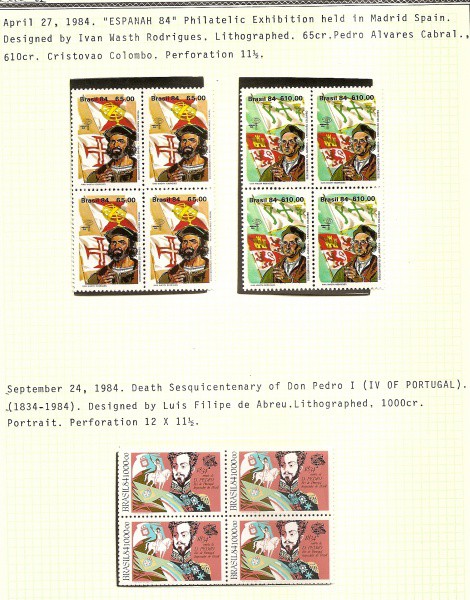 AV0583 - 3 Quadras QC1387-1388 e 1417 - Brasil - 1984