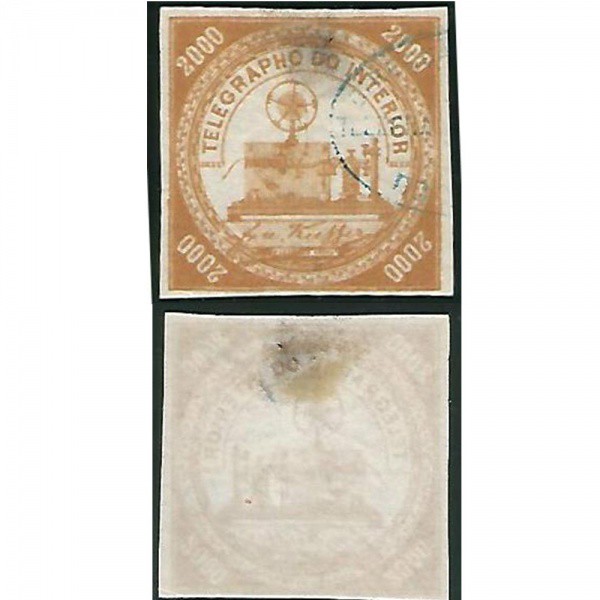AV5148 - Selo TELEGRAFO - T11 - 2000 Reis - com carimbo - Pequeno AMINCI