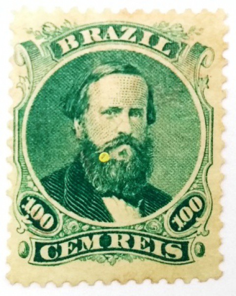 AV9138 - Selo SR027 - NOVO - 100 Reis - Dom Pedro ll - 1866 - Império - Preco Catalogo - R$ 210