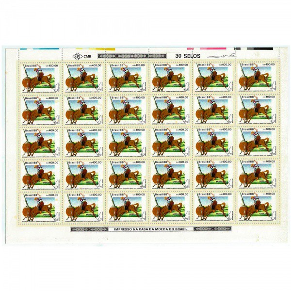 AV9239 - Folha - C1607 - ABRAFEX88 - Expo Filatelica Brasil-Argentina - 1988