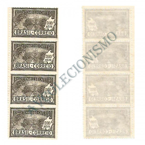 AV9515 - Tira com 4 selos - C0023 - Bicentenário do café
