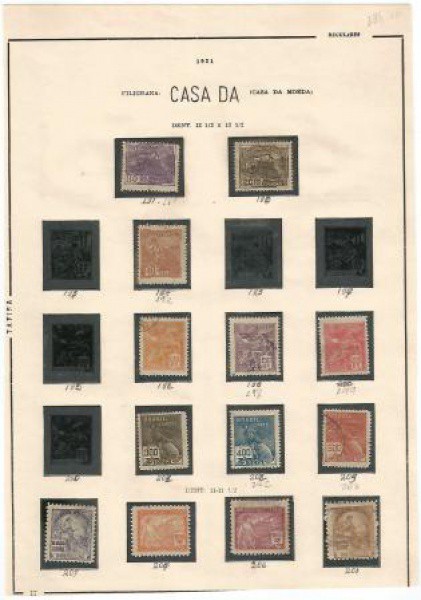 AV9608 - Folha de álbum com selos Alegoria - FIL. Casa da Moeda - ALTO VALOR