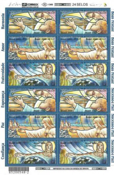 AV9642 - SCF2347 - Folha completa - Natal - 2000 anos do nascimento de Jesus Cristo - 2000 - MINT