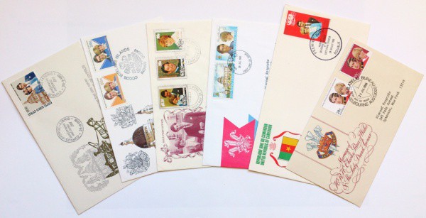AV9939 - 6 FDC`s - Homenagem ao casamento - Príncipe Charles e Princesa Diana