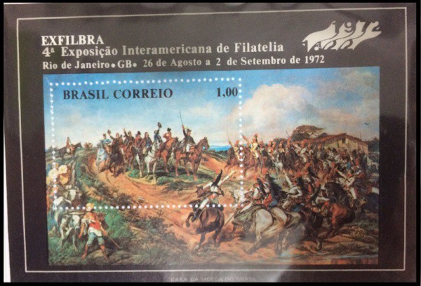 BRASIL - BLOCO EM ESTADO MINT DE CONSERVAÇÃO ANO 1972 RHM - B 32  - EXFILBRA  !