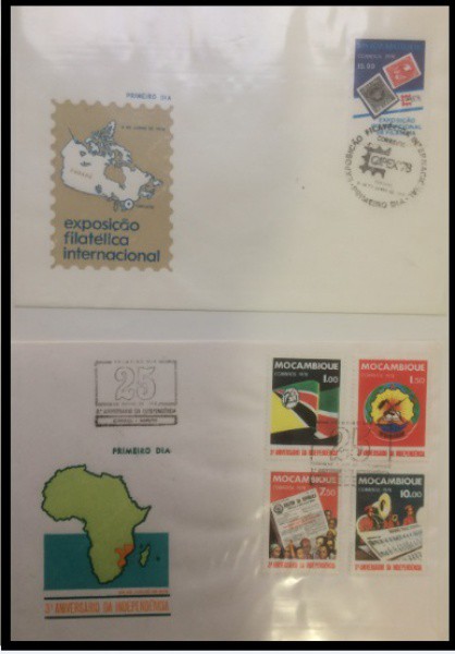 MOÇAMBIQUE - PARTE DE UMA COLEÇÃO COM SELOS E ENVELOPES EM ESTADO MINT DE CONSERVAÇÃO ! TEMA EXPO FI