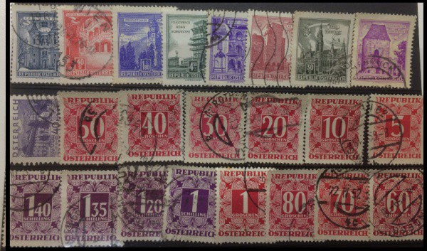 AUSTRIA  - LOTE DE SELOS CLASSICOS EM EXCELENTE ESTADO DE CONSERVAÇÃO!