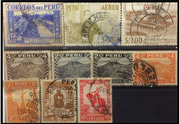 PERU - LOTE DE SELOS CLASSICOS EM EXCELENTE ESTADO DE CONSERVAÇÃO!