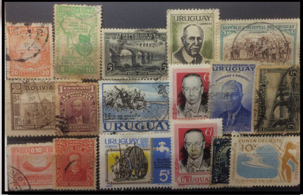 BOLIVIA E URUGUAY   - LOTE DE SELOS CLASSICOS EM EXCELENTE ESTADO DE CONSERVAÇÃO!