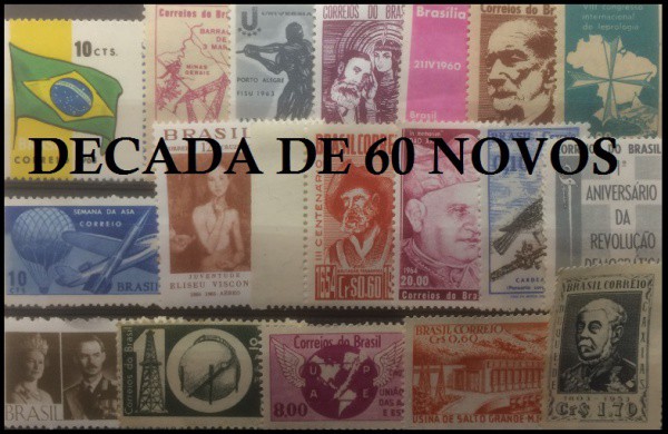 BRASIL - LOTE DE SELOS DA DECADA DE 60 NOVOS - SELOS EM EXCELENTE ESTADO DE CONSERVAÇÃO !
