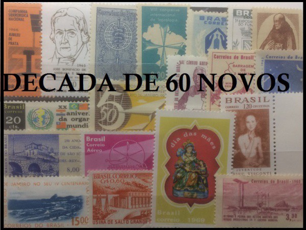 BRASIL - LOTE DE SELOS DA DECADA DE 60 NOVOS - SELOS EM EXCELENTE ESTADO DE CONSERVAÇÃO !