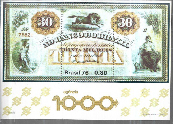 Selo Comemorativo 30 Mil Réis Ano 1976
