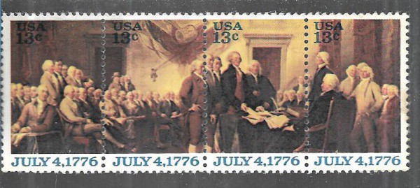 SELO COMEMORATIVO DOS ESTADOS UNIDOS: 4 JULY DE 1776