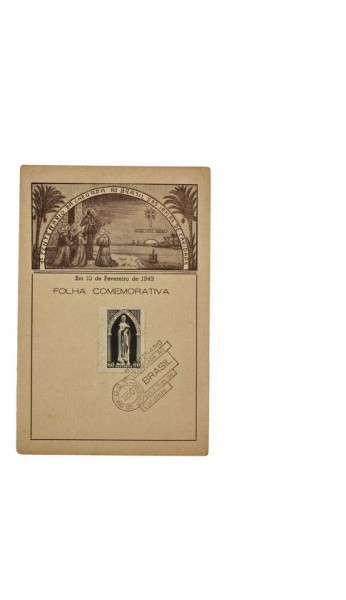 Filatelia: Folhinha do Comemorativa do 1º Centenário da Chegada ao Brasil das Irmãs de Caridade - 10