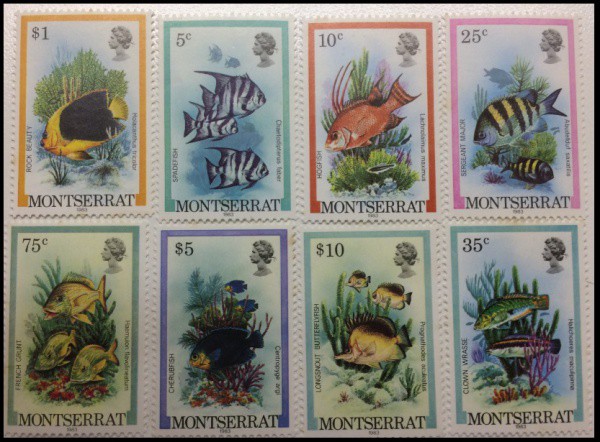 MONTSERRAT - SÉRIE BELISSIMA COM O TEMA FAUNA PEIXES - SELOS EM ESTADO MINT DE CONSERVAÇÃO !