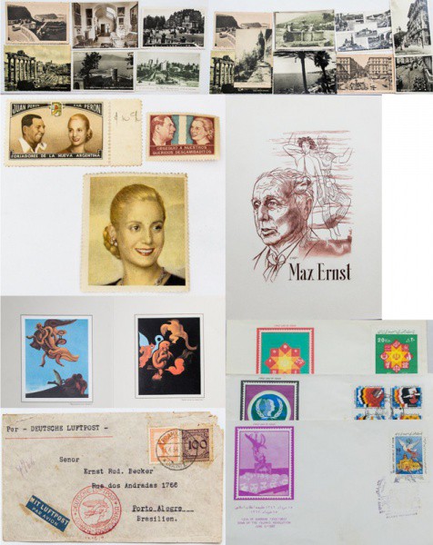 Filatelia. Postais, selos e envelopes.