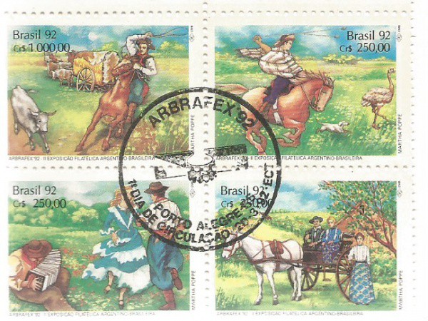 BRASIL -  C1778/81 - ARBRAFEX 92 - C/ CARIMBO