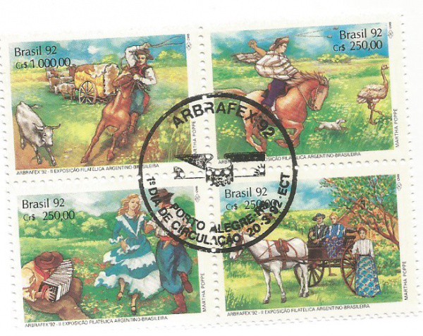 BRASIL - C1778/81  -ARBRAFEX 92  - C/ CARIMBO