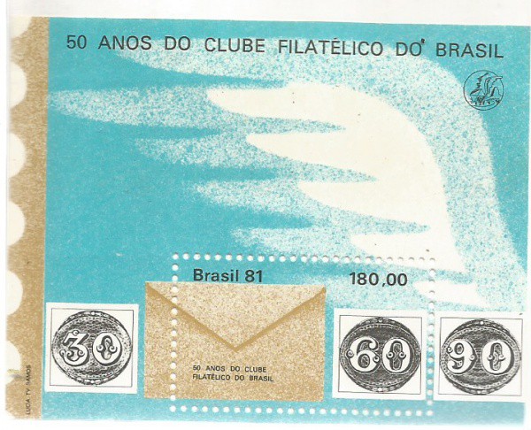 BRASIL - BLOCO 49 - 50 ANOS DO CLUBE  FILATELICO- RJ