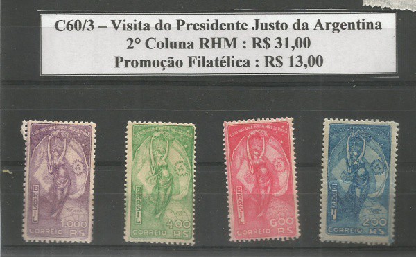 BRASIL - C60/3 - VISITA DO PRESIDENTE JUSTO DA ARGENTINA